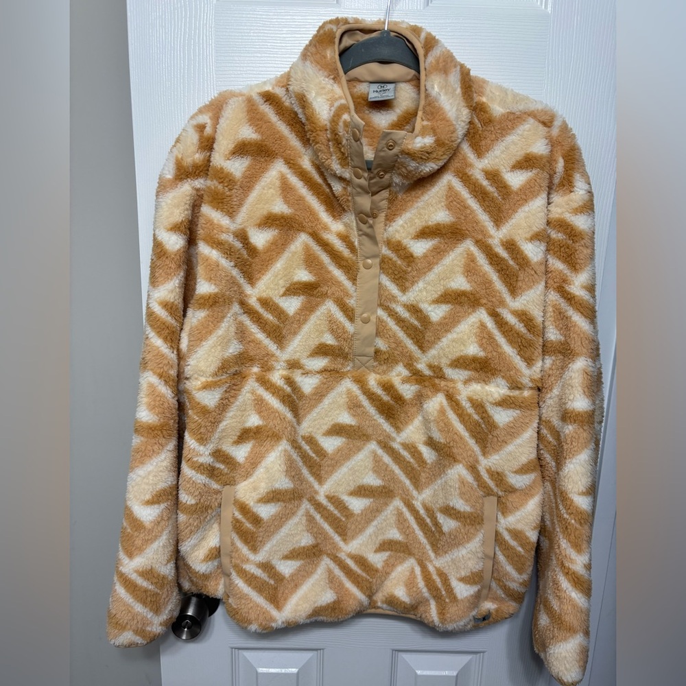 Hurley Cozy Geometric Fleece Pullover SZ XL NWT